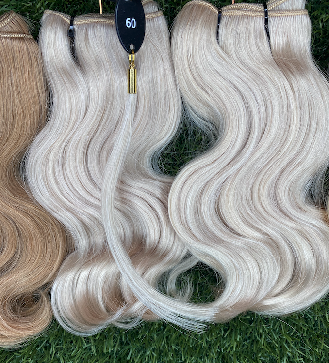 SOLD!! - ICE BLONDE PAIR - 8" LOOSEST WAVE